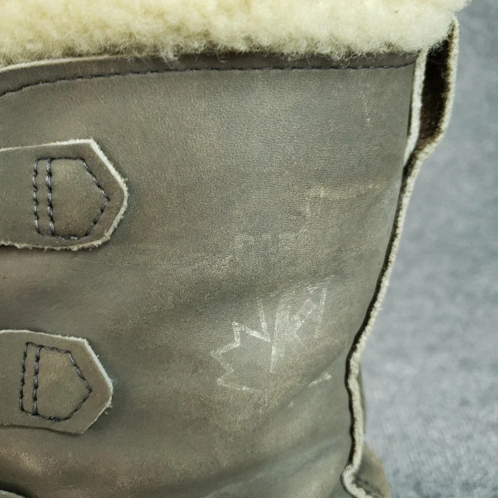 Sorel Caribou Boots Mens Size 10 Green Nubuck Insulated Waterproof Wool Lined